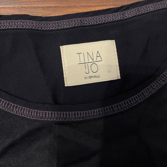 Tina Jo Black Tie Blouse Size XS - Picture 4 of 4